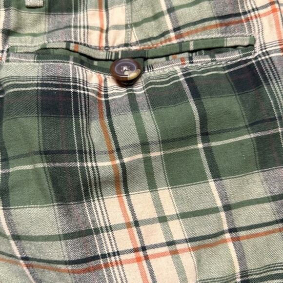 Men's Nobu No Boundaries Green Tan Plaid Drawstring Bermuda‎ Shorts Size 38 - Picture 4 of 10